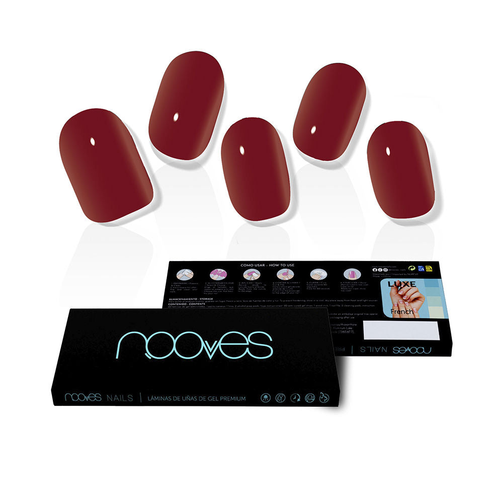 GEL NAIL FILMS midnight rain premium luxe solid #red 20 u-0
