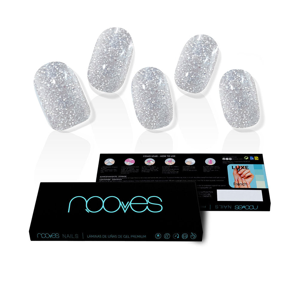 Dazzling Diva Premium Glam #Glitter Gray GEL NAIL SHEETS 20 u-0