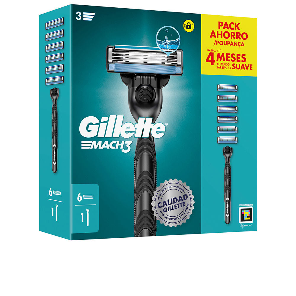 GILLETTE MACH 3 razor + 6 refills-0
