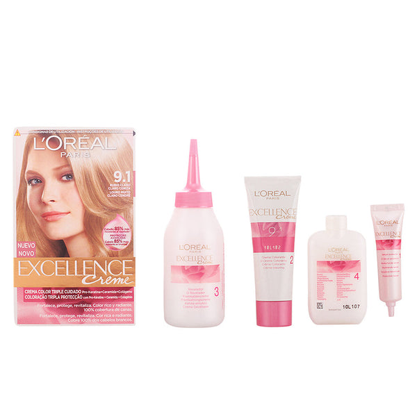 EXCELLENCE Creme dye #9.1-light light ash blonde 192 ml-0