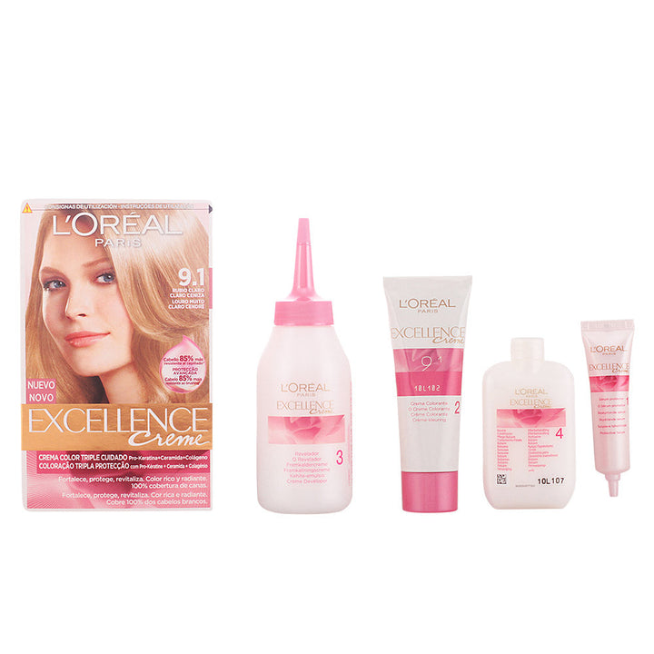 EXCELLENCE Creme dye #9.1-light light ash blonde 192 ml-0