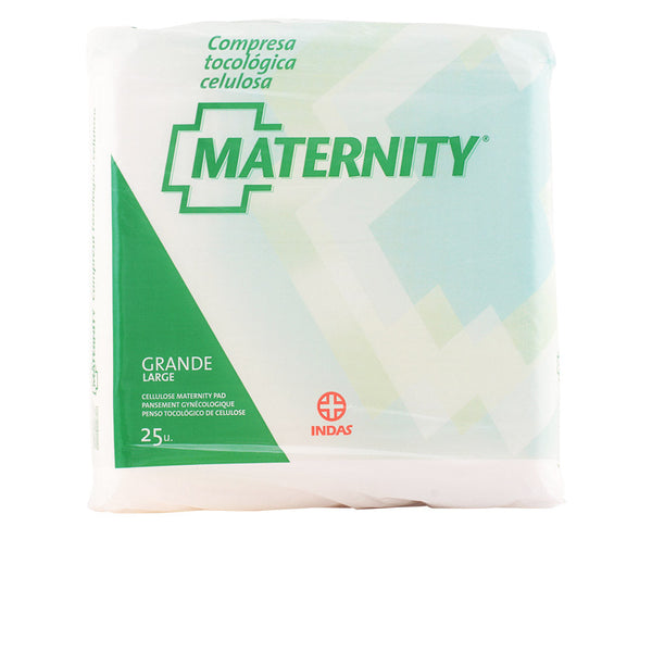 MATERNITY compresa celulosa anatómica grande 25 u-0