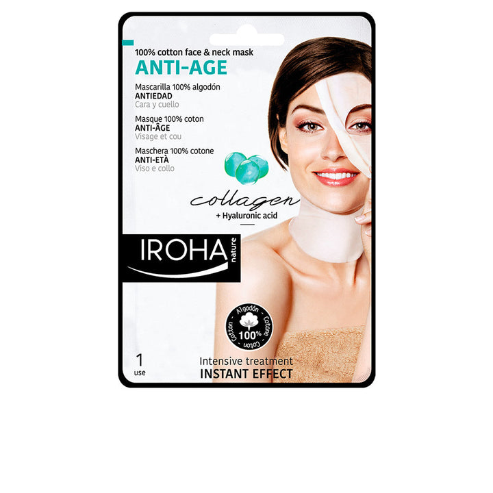 100% COTTON FACE & NECK MASK collagen-antiage 1 u-0