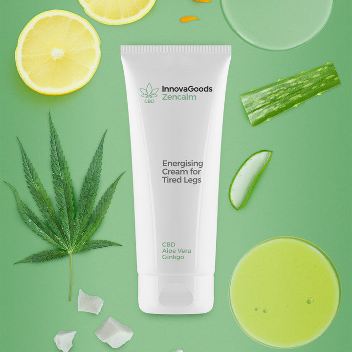 Energising Cream for Tired Legs CBD Zencalm InnovaGoods 200 ml-4
