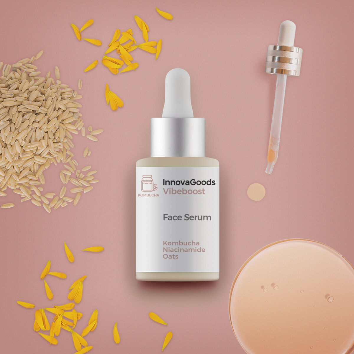 Facial Serum Kombucha Vibeboost InnovaGoods 30 ml-4